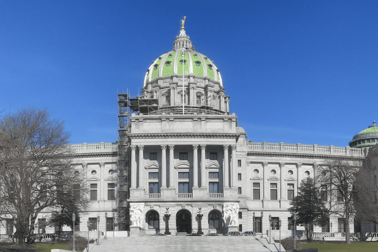 The Pennsylvania State Capitol in Harrisburg. Credit: Wikimedia Commons.