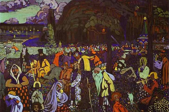 Wassily Kandinsky, “Colorful Life,” 1907. Credit: WikiArt/Public Domain.