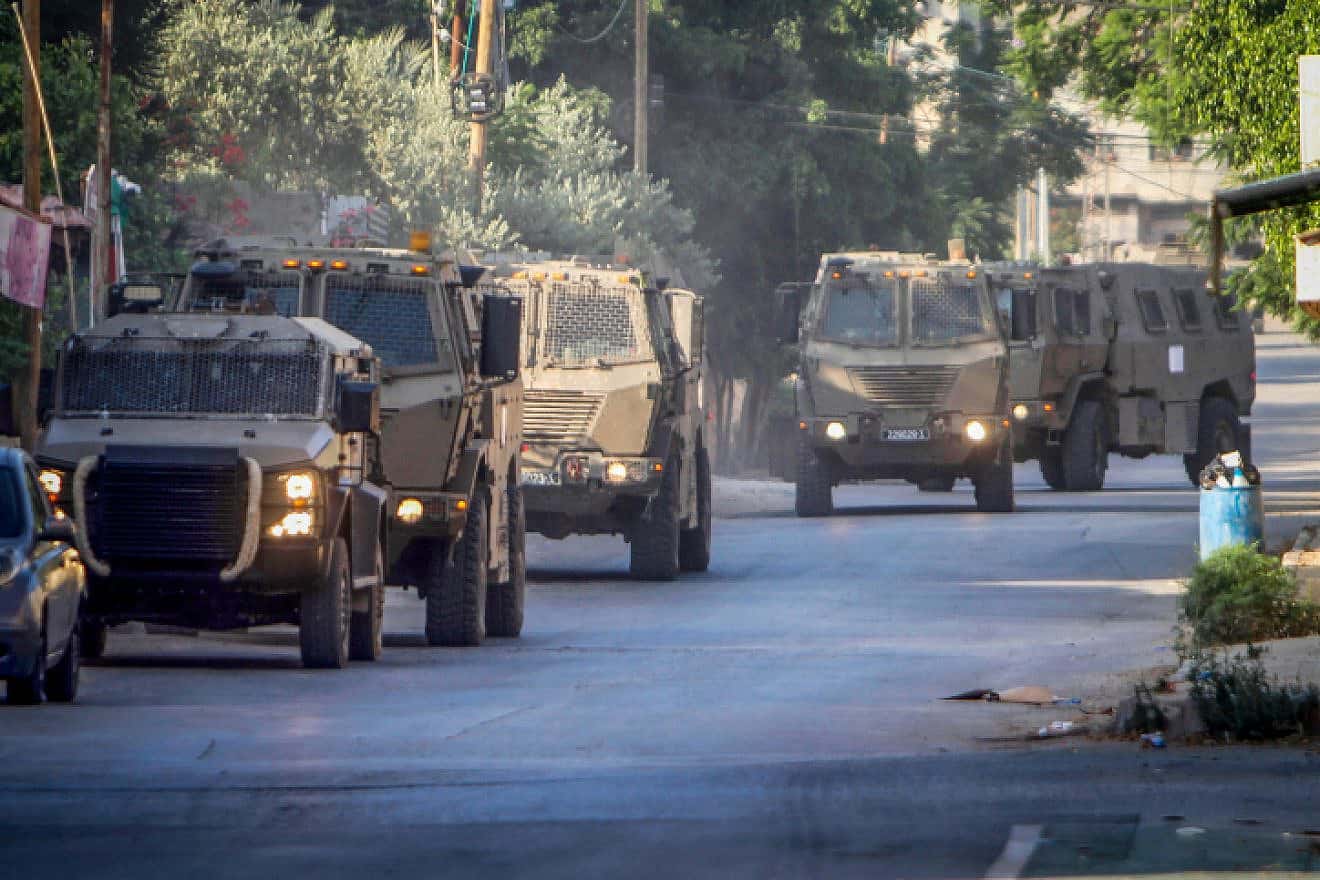 Israeli forces enter Jenin in northern Samaria, on July 3, 2023. Photo by Nasser Ishtayeh/Flash90.