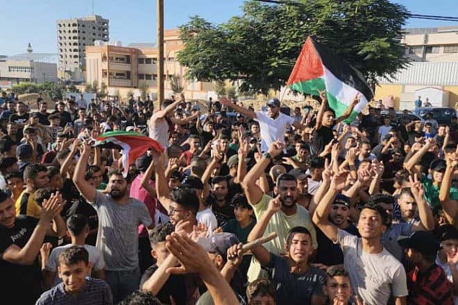 Gazans protest against the Hamas government, July 30, 2023. Source: Twitter.