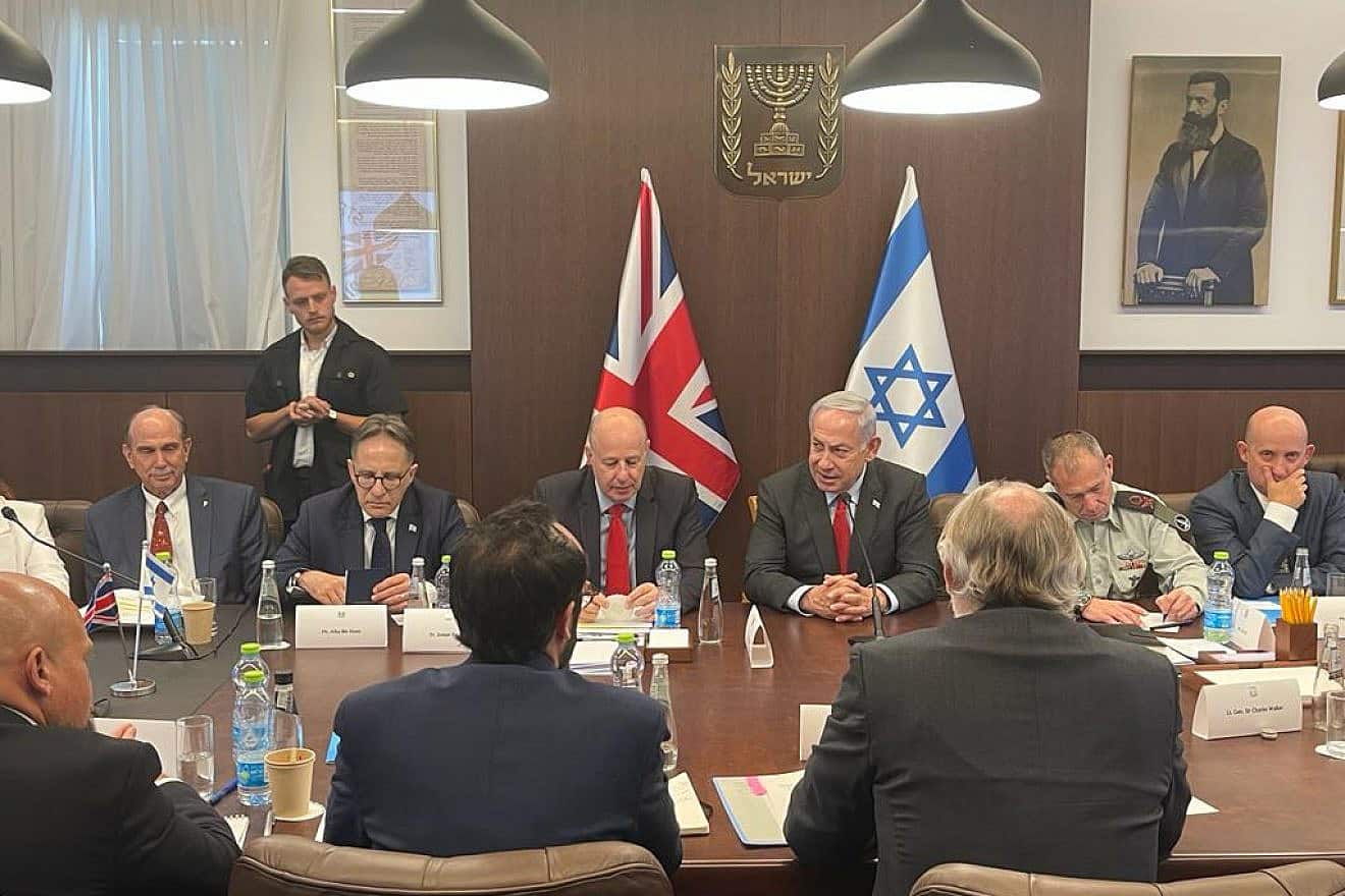 Israeli and British representatives conduct a strategic dialogue in Jerusalem, July 18, 2023. Credit: Courtesy.