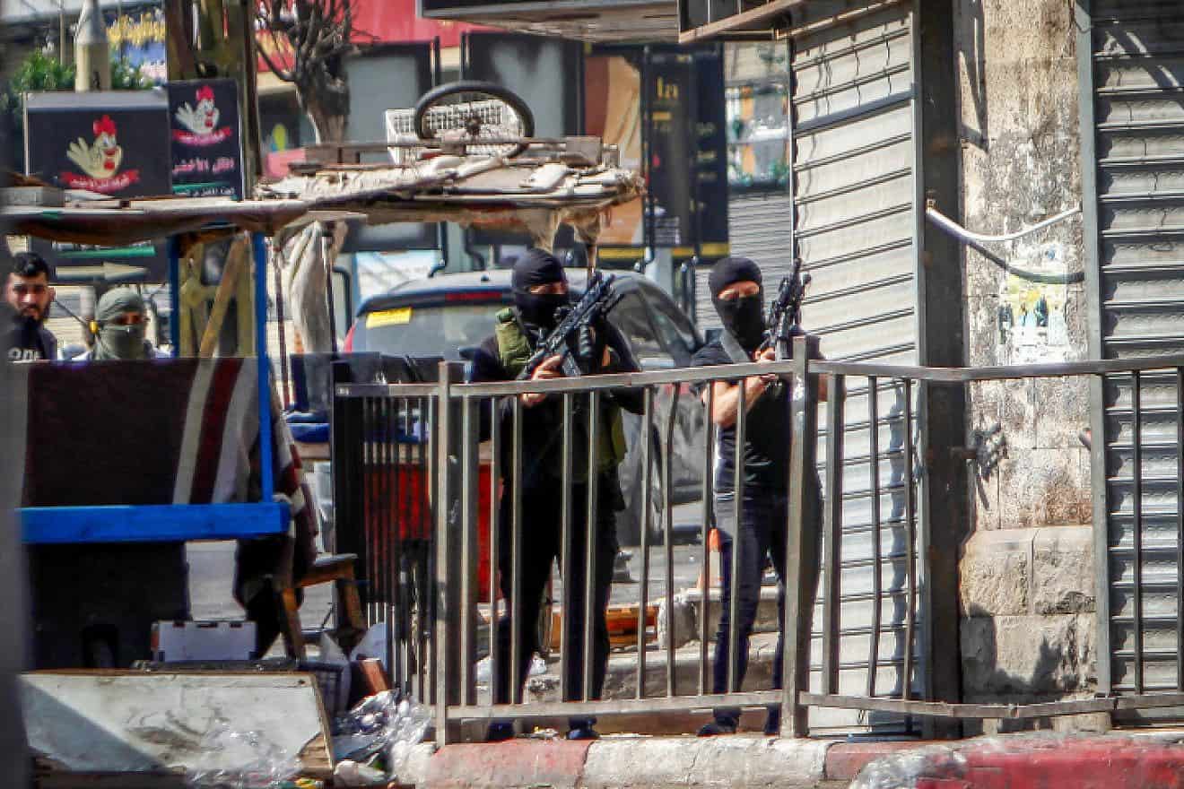 Terrorists in Jenin, July 3, 2023. Photo by Nasser Ishtayeh/Flash90.