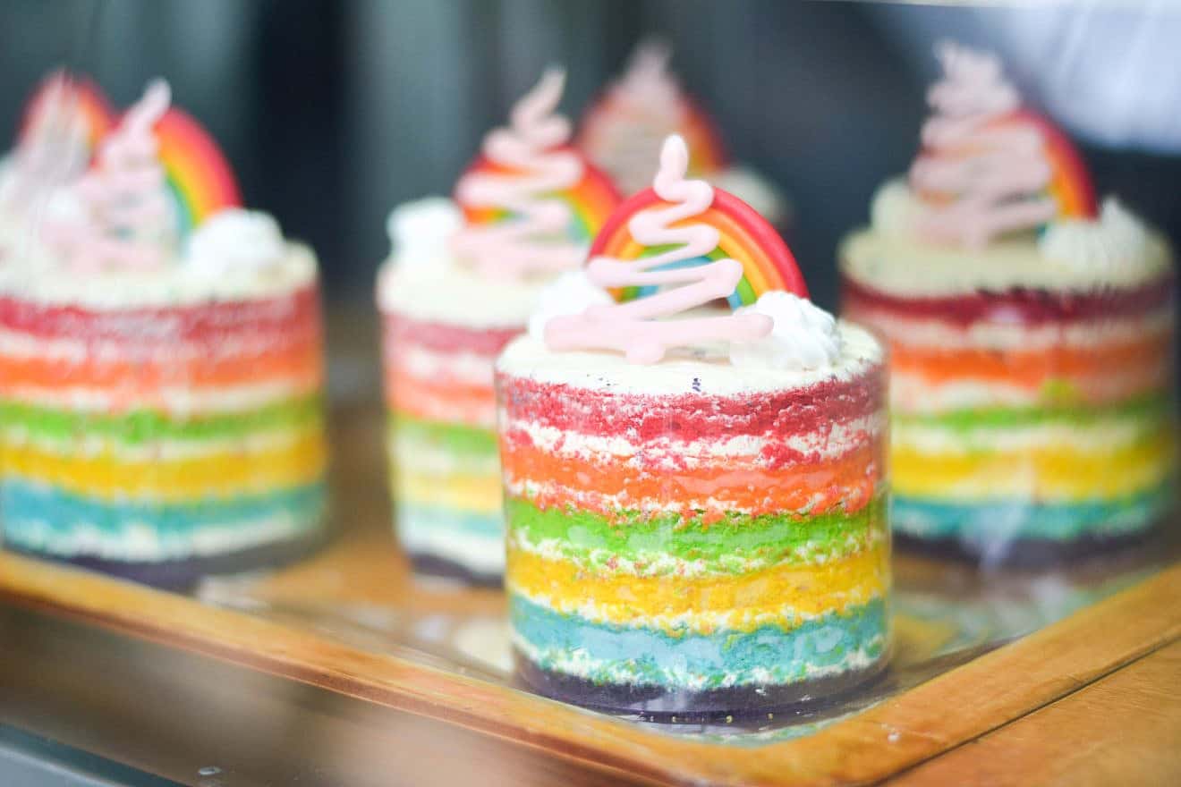 Rainbow cakes. Credit: Greatwork studio/Shutterstock.