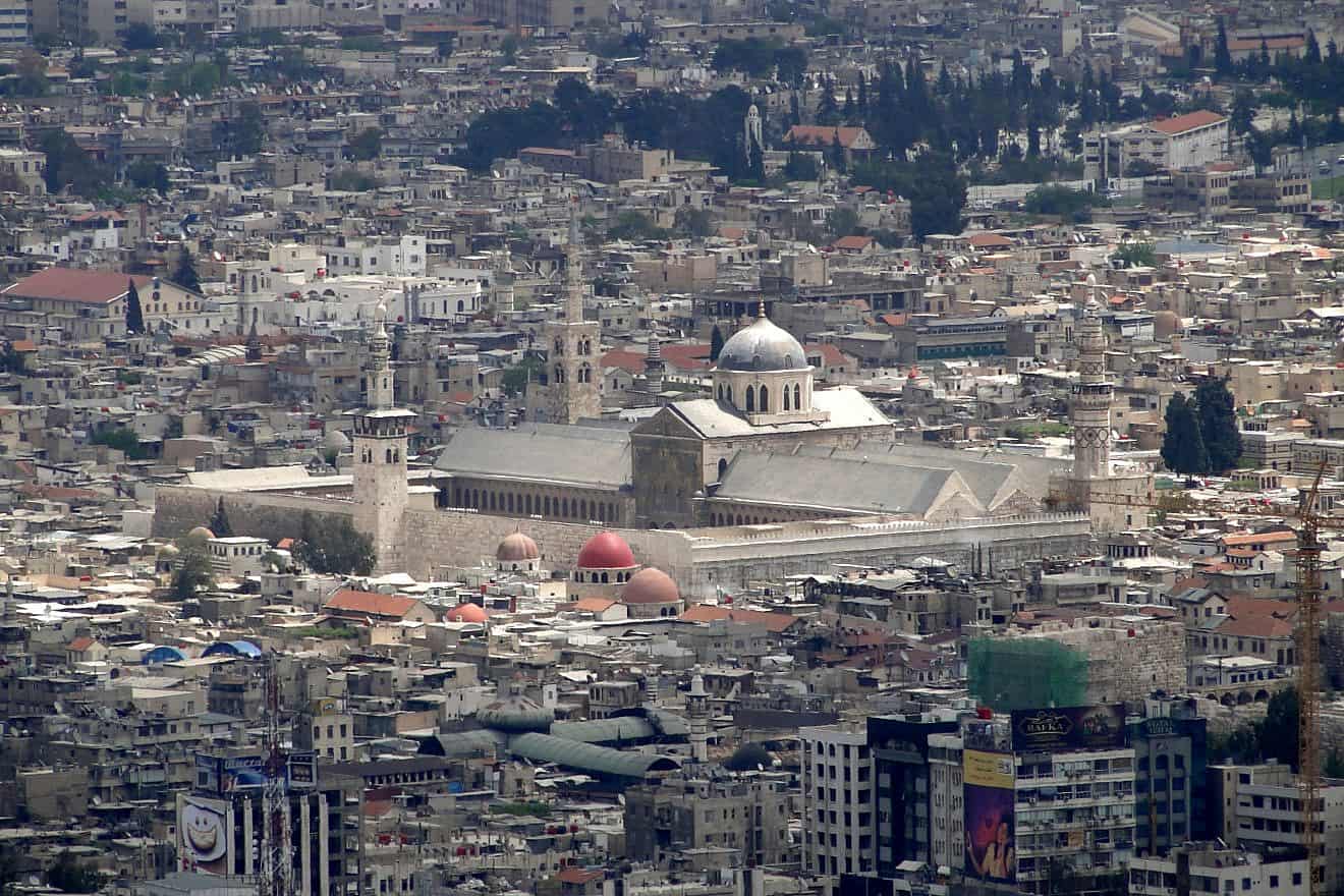 The Umayyad Mosque in Damascus. Photo by Bernard Gagnon via Wikimedia Commons.
