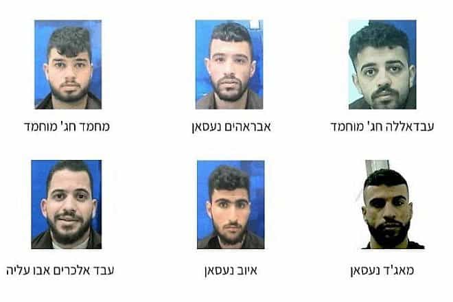 Six Palestinians were charged for a string of shooting attacks over the past few months in Judea and Samaria, July 12, 2023. Credit: Shin Bet.