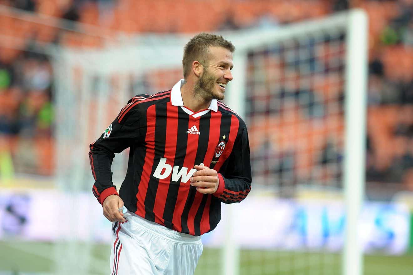 AC Milan soccer player David Beckham during a match in Milan on Jan. 31, 2010. Photo by Paolo Bona/Shutterstock.