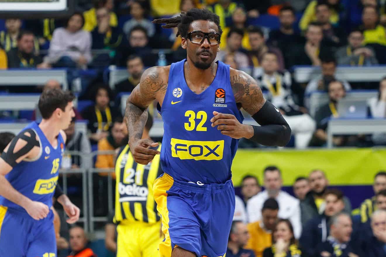 Amar'e Stoudemire during EuroLeague 2019-20, Round 24 basketball game between Fenerbahçe and Maccabi Tel Aviv, at the Ulker Sports Arena in Istabul, Turkey, on Feb. 7, 2020. Credit: KCube, Kaan Baytur/Shutrterstock.