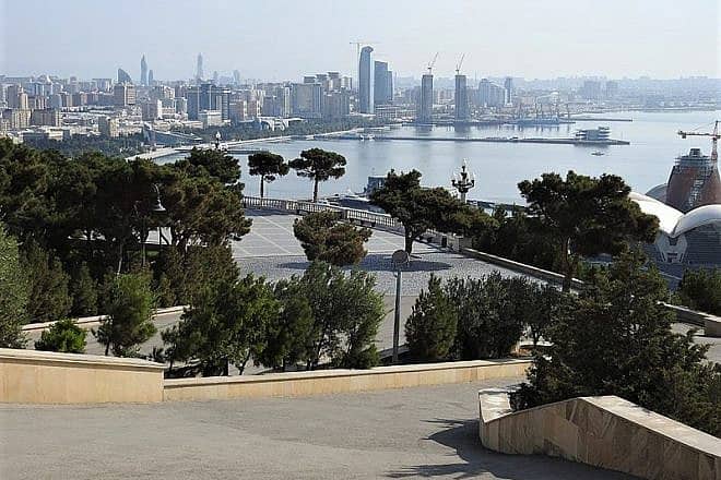 The port of Baku, Azerbaijan, on the Caspian Sea. Credit: Credit: Shankar S. from Dubai, United Arab Emirates via Wikimedia Commons.