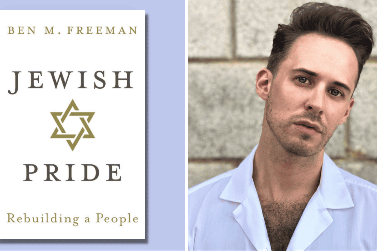 Ben M. Freeman and his first book, “Jewish Pride: Rebuilding a People.” Credit: Courtesy.