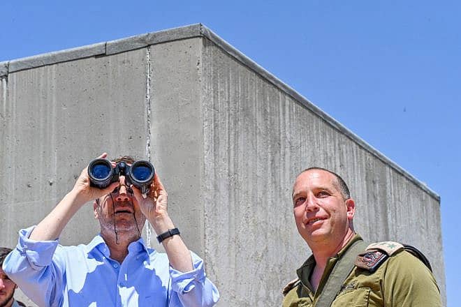 Israeli President Isaac Herzog looks across the border into Lebanon, Aug. 2, 2023. Photo by Kobi Gideon/GPO.