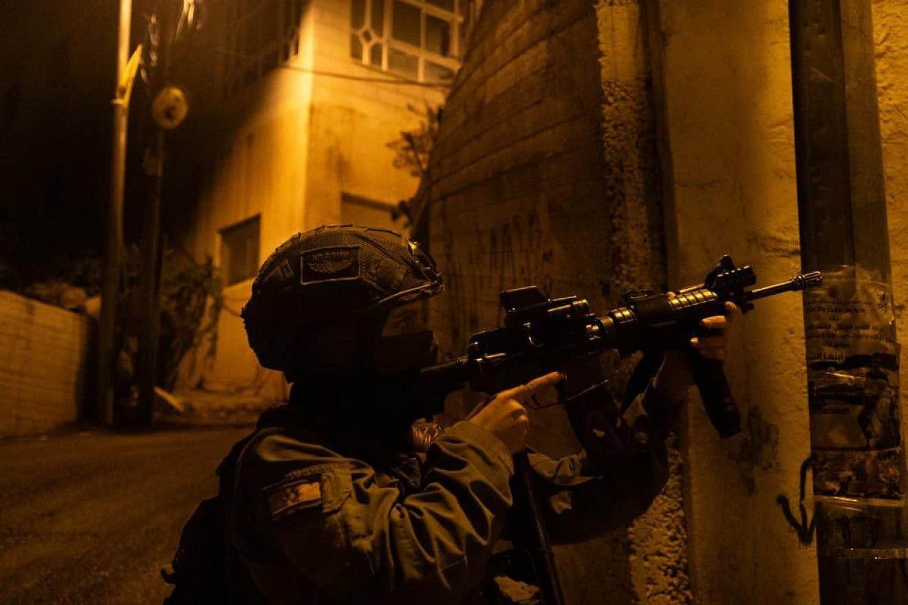 Israeli forces conducting overnight counterterror activities in Judea and Samaria. Credit: IDF