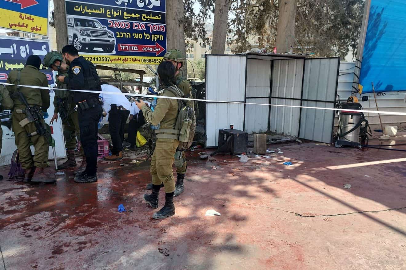 Two Israelis were slain in the Palestinian Authority-controlled village of Huwara, located close to Nablus in Samaria, Aug. 19, 2023. Credit: TPS.