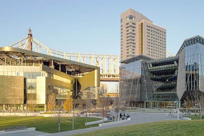 Cornell Tech buildings on Roosevelt Island in New York City. Credit: Wikimedia Commons.
