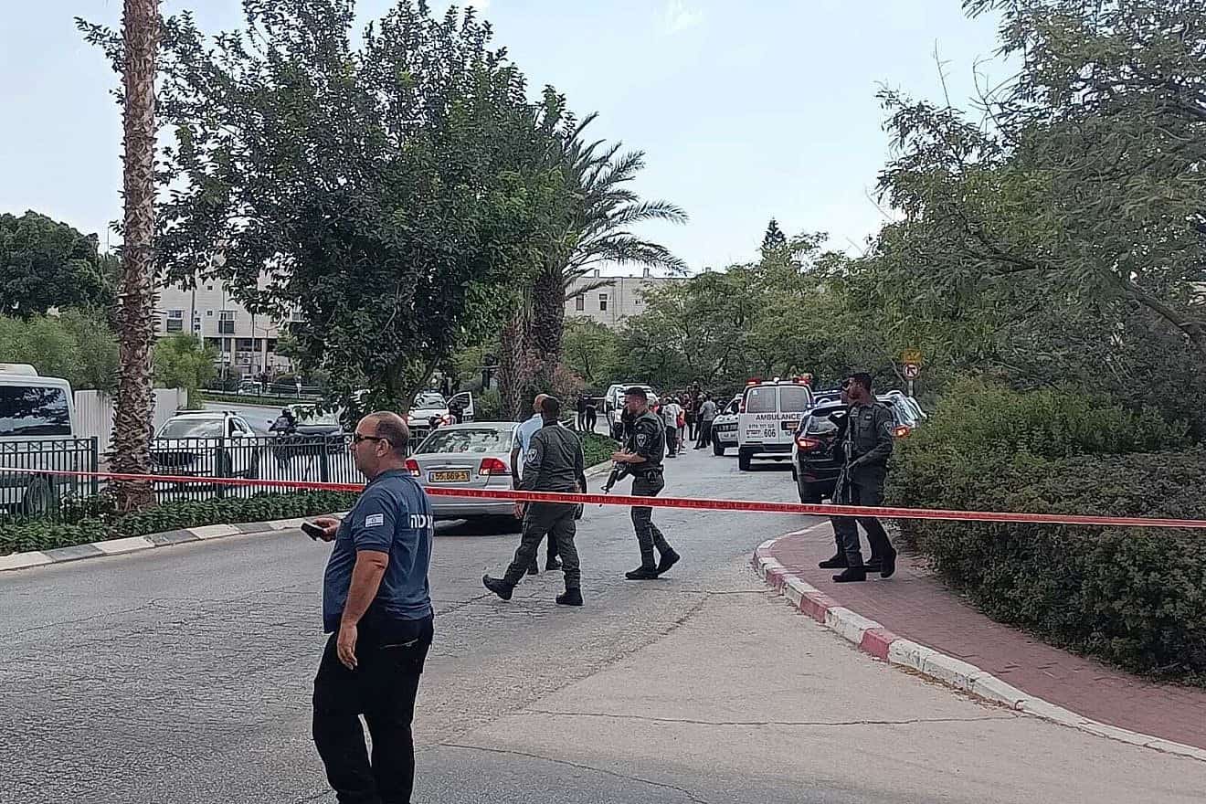 Six Israelis were wounded in a terrorist attack in Ma'ale Adumim, Aug. 1, 2023. Photo by Matanya Reichman/TPS.
