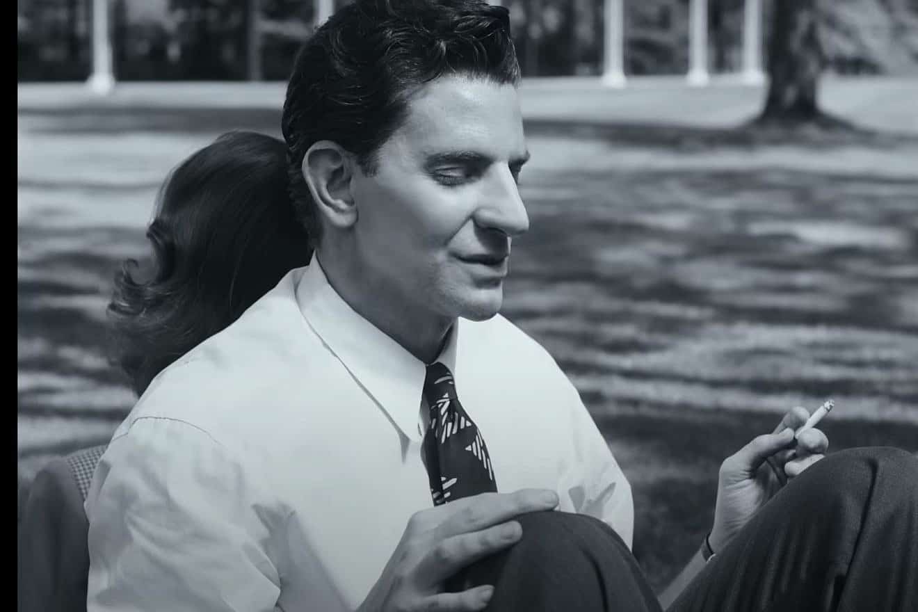 Bradley Cooper playing Leonard Bernstein in the film "Maestro," which he directed. Source: YouTube screenshot of the film trailer.