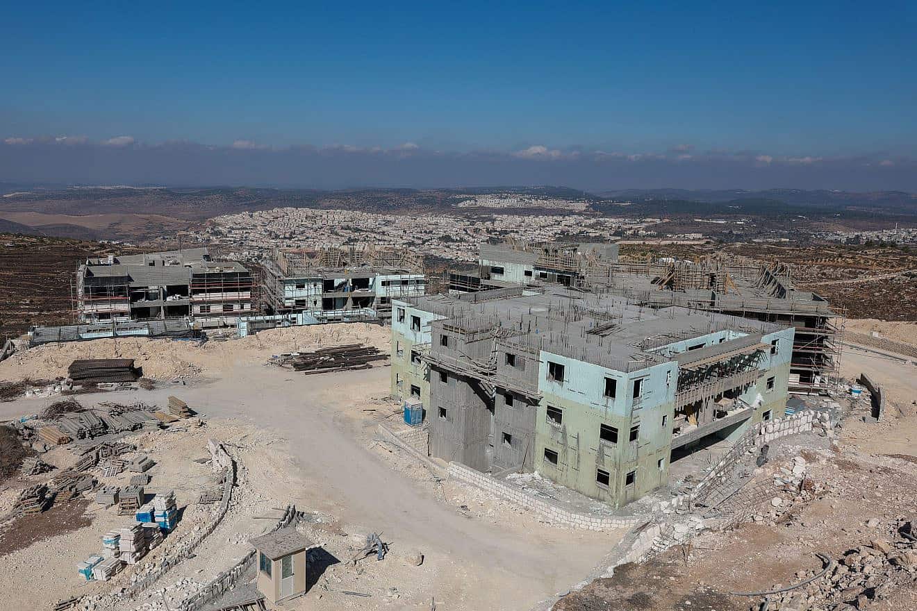 A view at an altitude of 1,000 meters above sea level from the Neve Daniel lookout in Gush Etzion, where a new Jewish neighborhood is being built, Oct. 11, 2022. Photo by Gershon Elinson/Flash90.