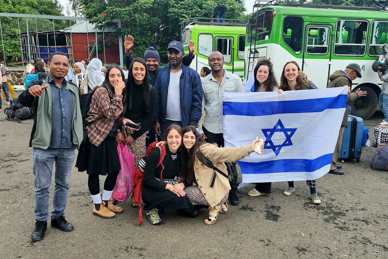 Jewish Agency and Israeli embassy personnel before their departure from Gondar, Aug. 10, 2023. Photo by Barak Avraham.