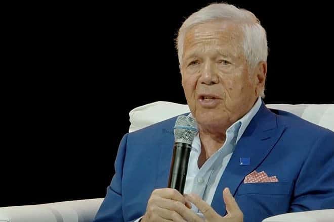Philanthropist Robert (“Bob”) Kraft, owner of the new England Patriots, spoke on a panel at the NAACP’s 114th National Convention in Boston on July 30, 2023. Credit: Courtesy.