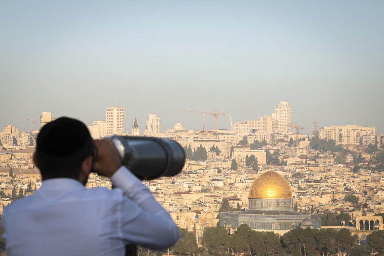 The Dome of the Rock on the Temple Mount in Jerusalem as seen from the Mount of Olives, Oct. 20, 2019. Credit: TPS.