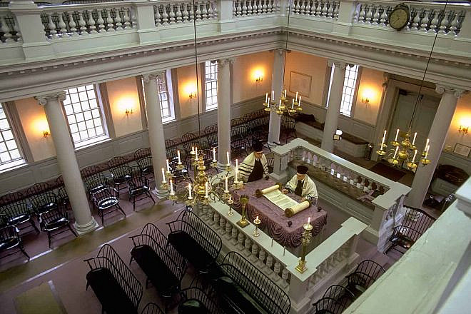 Inside the Touro Synagogue in Newport, Rhode Island. Source: Wikimedia Commons.