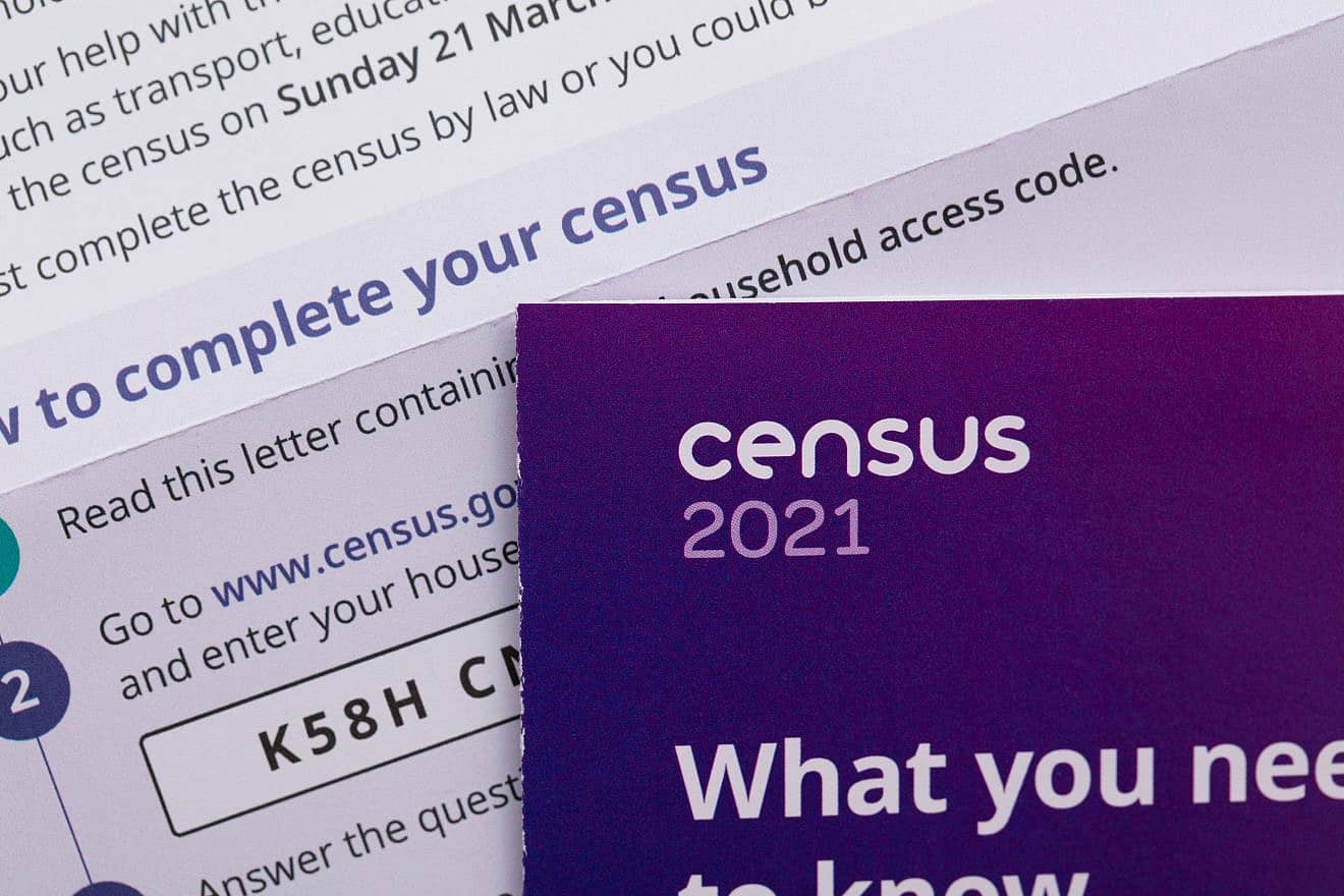 Leaflet for the official England and Wales census, February 2021. Credit: Ink Drop.
