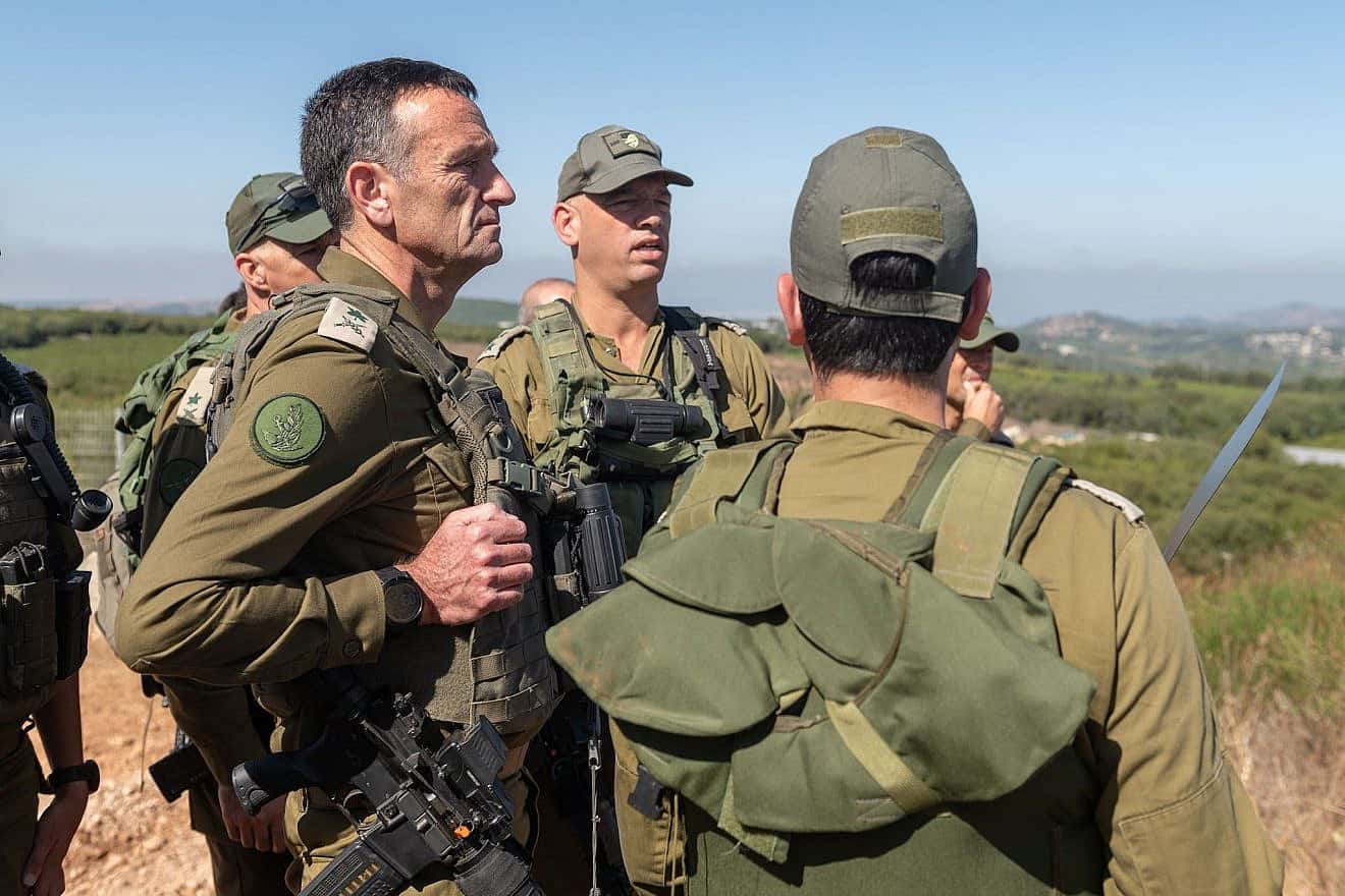 IDF Chief of Staff Lt. Gen. Herzi Halevi tours the northern border, Aug. 2, 2023. Credit: IDF.