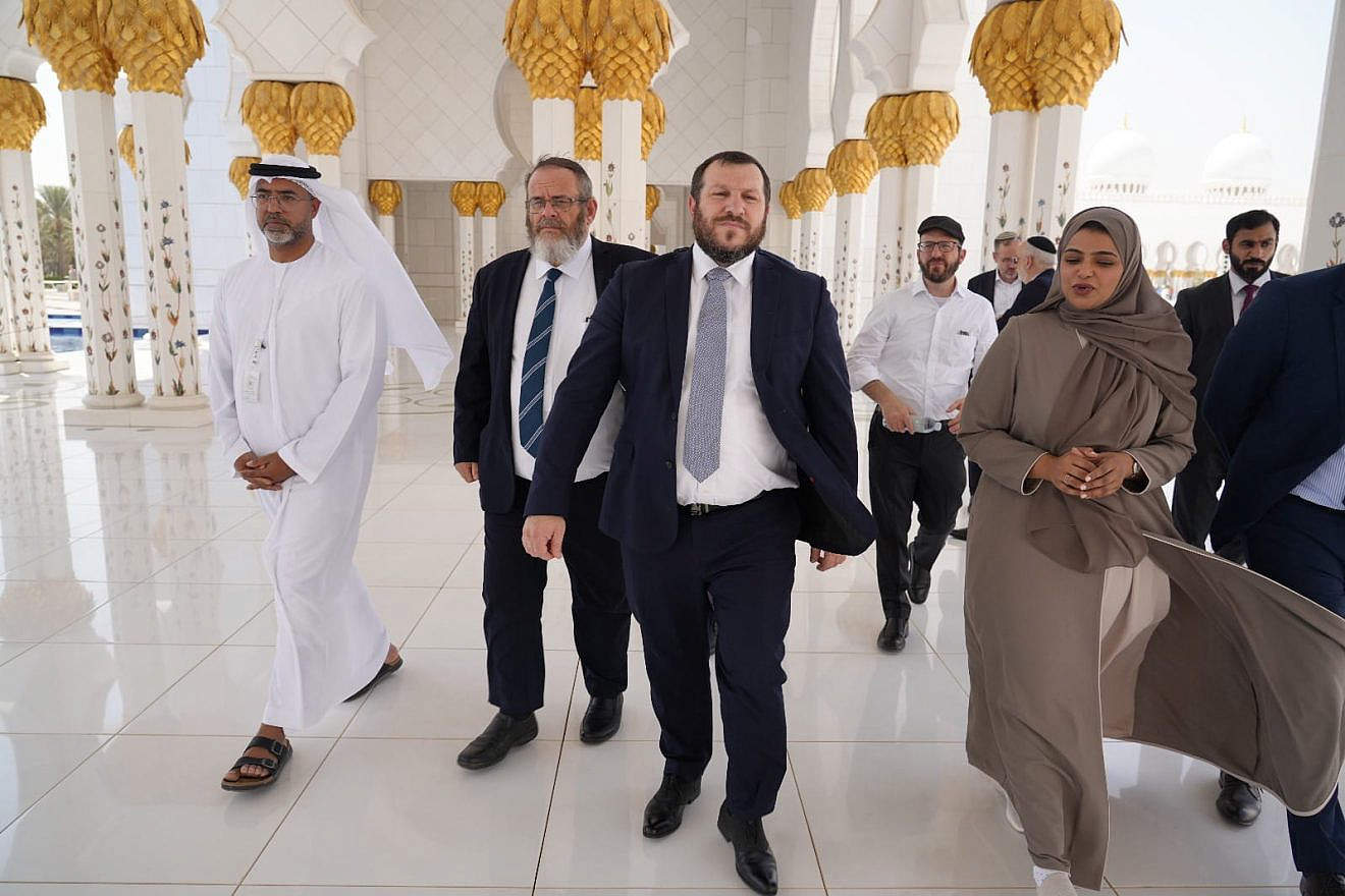 Israeli Heritage Minister Amichai Eliyahu visits the United Arab Emirates, Sept. 2023. Photo by Amichai Eliyahu/Facebook.