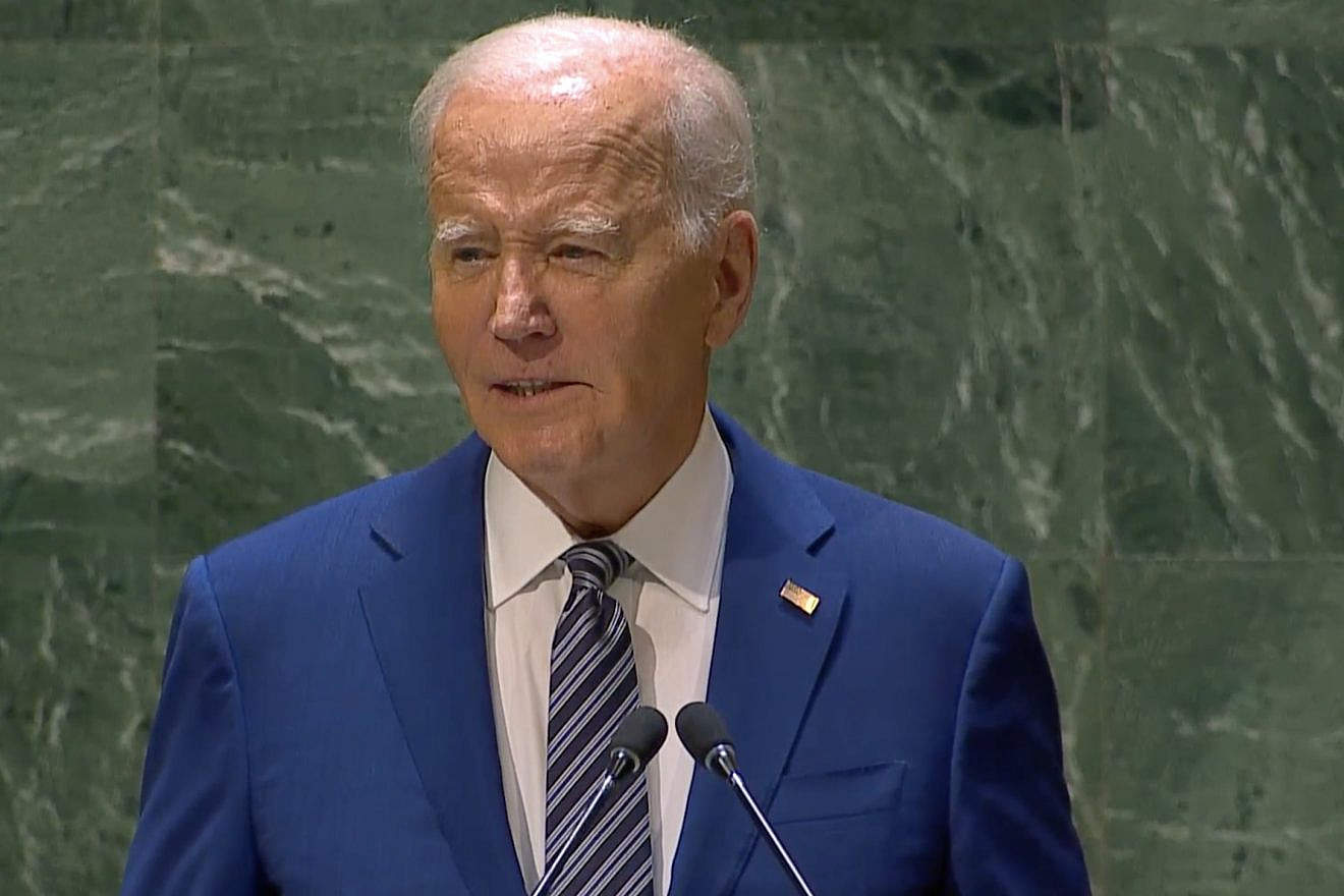 U.S. President Joe Biden speaks at the U.N. General Assembly on Sept. 19, 2023. Credit: UNGA/Screenshot.