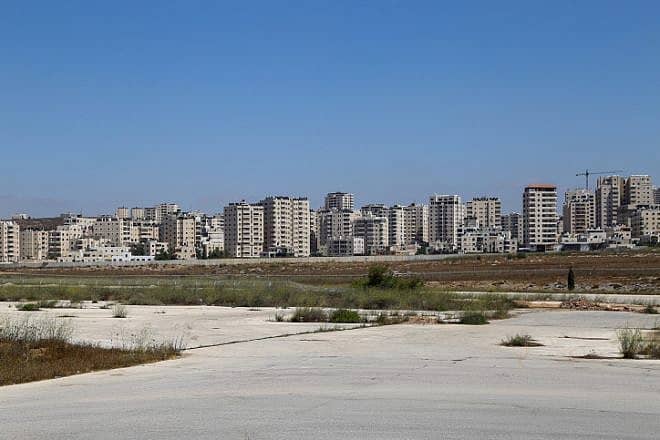 Kafr Aqab and the abandoned Atarot Airport, north of Jerusalem, July 31, 2022. Photo by Gershon Elinson/Flash90.