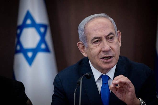 Prime Minister Benjamin Netanyahu leads a Cabinet meeting in Jerusalem, Sept. 10, 2023. Photo by Chaim Goldberg/Flash90.