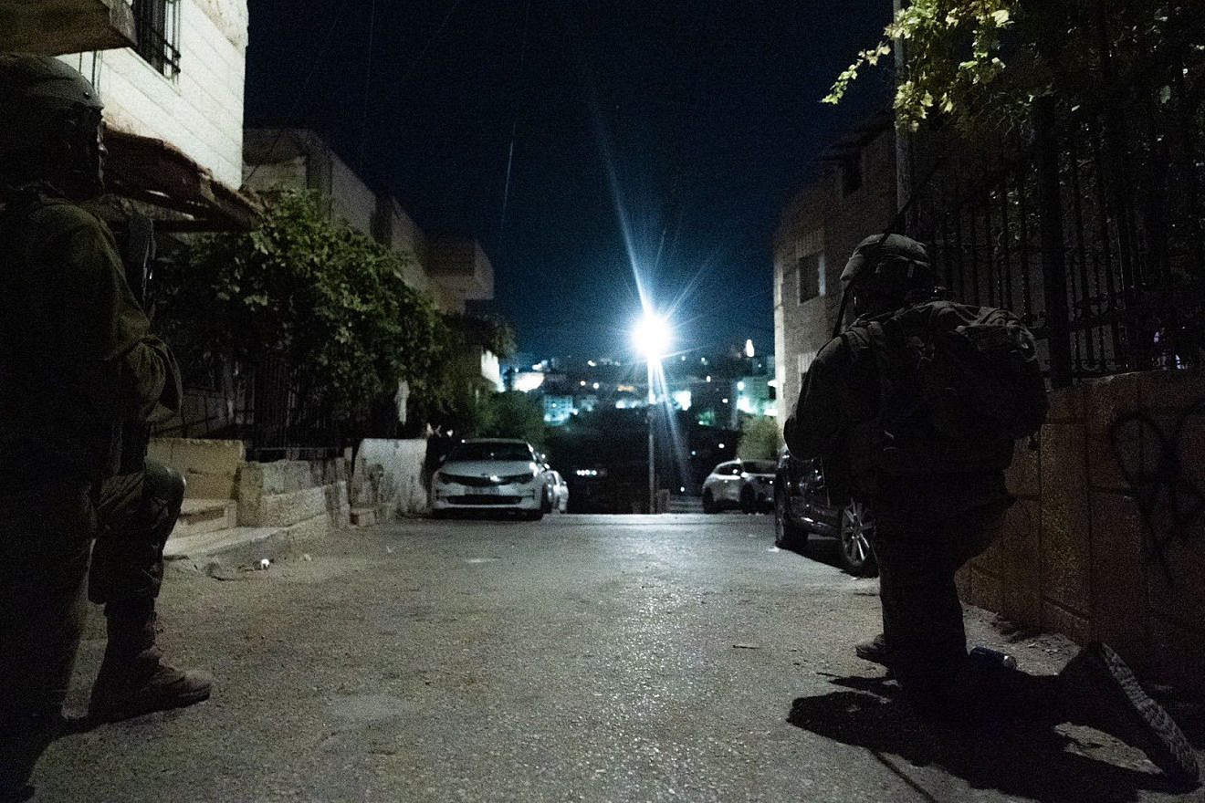 Israel forces during overnight counterterror operations in Judea and Samaria, Sept. 11, 2023. Credit: IDF.