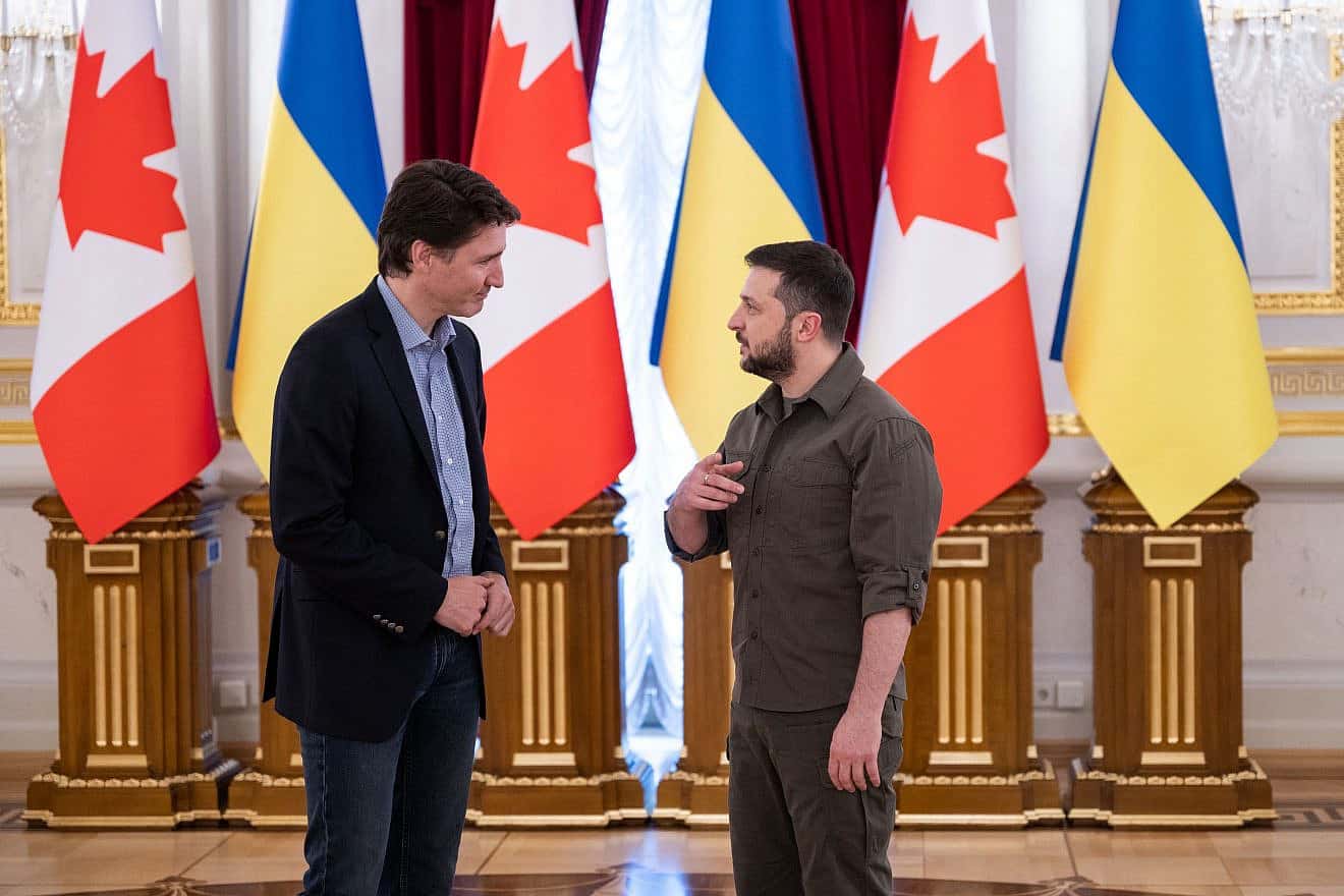 Canadian Prime Minister Justin Trudeau and Ukrainian President Volodymyr Zelenskyy in Kyiv on May 8, 2022. Credit: Official website/President of Ukraine (president.gov.ua), via Wikimedia Commons.