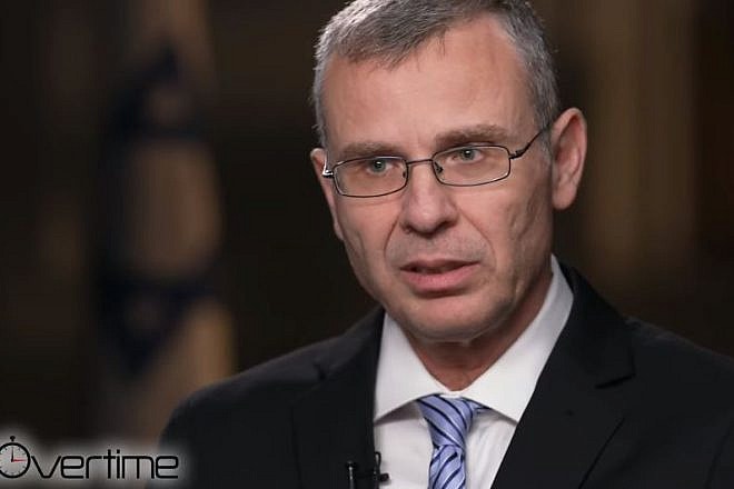 MInister of Justice Yariv Levin appears on CBS's "60 Minutes," Sept. 18, 2023. Screenshot.