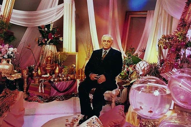 Manouchehr Bibiyan on a Persian New Year set for his television program “Jaam-e-Jam.” Credit: Courtesy of the Bibiyan family.
