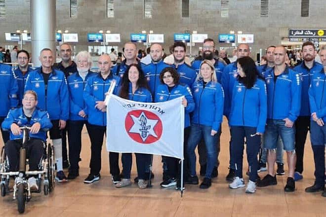 Team Israel gets ready to depart Ben-Gurion Airport for Dusseldorf. Photo: Courtesy of ZDVO.