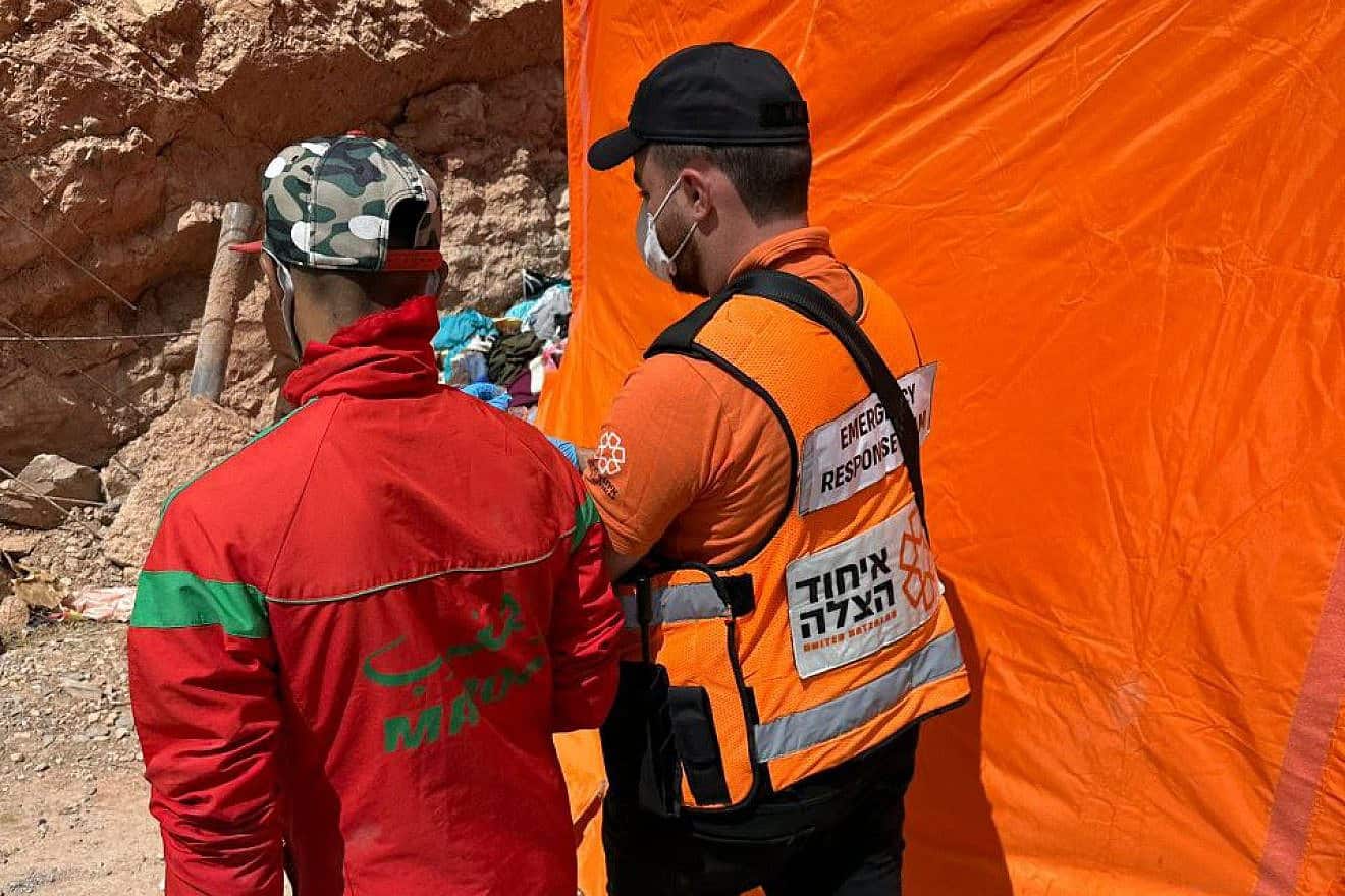 United Hatzalah’s disaster-relief mission has been operating to assist earthquake victims in Morocco since Sept. 10, 2023. Credit: United Hatzalah.
