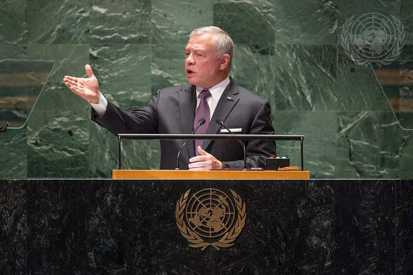 Jordanian King Abdullah II speaks at the United Nations General Assembly in New York on Sept. 19, 2023. Credit: United Nations.