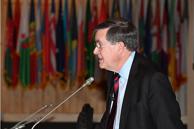 Ambassador David Satterfield speaks at a senior executive seminar at the Marshall Center on June 8, 2018 in Germany. Credit: Karl-Heinz Wedhorn/Marshall Center.