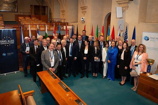 European parliamentarians from the Israel Allies Caucus network meeting in Prague in June 2023. Photo courtesy of the Israel Allies Foundation.