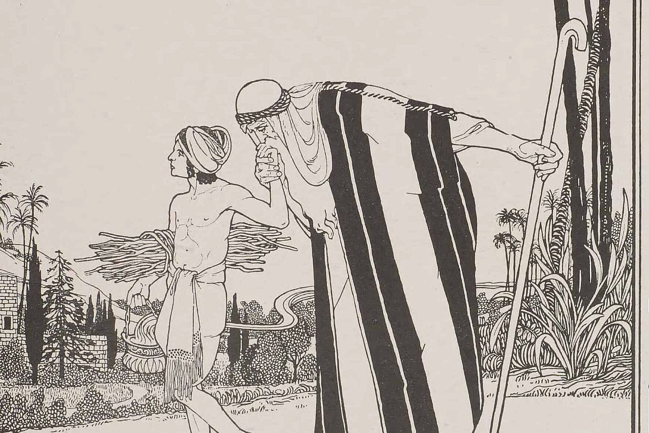 Abraham and Isaac portrayed in an engraving by Ephraim Moses Lilien. Source: Wikimedia