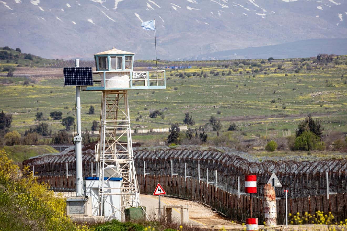 The Israel-Syria border in the Golan Heights, March 24, 2023. Photo by Doron Horowitz/Flash90.
