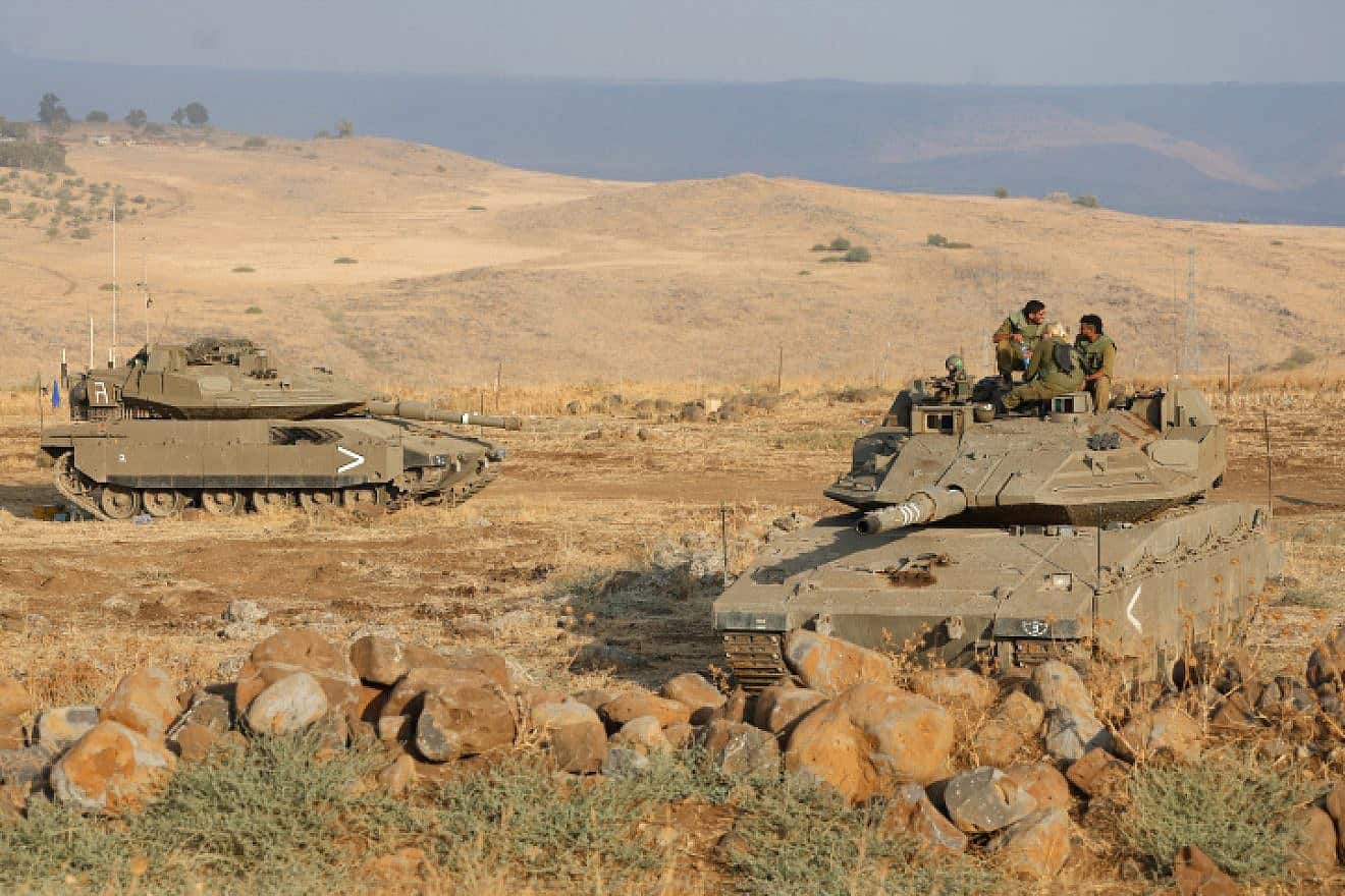 Israeli soldiers near the country's border with Lebanon, Oct. 10, 2023. Photo by David Cohen/Flash90.