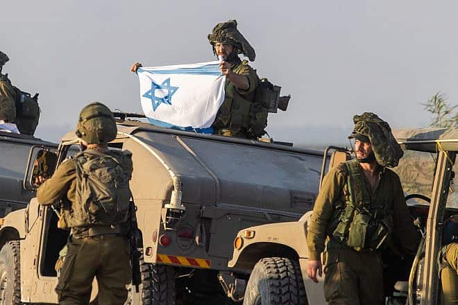 IDF soldiers secure the Gaza border, Oct. 11, 2023. Photo by Chaim Goldberg/Flash90.