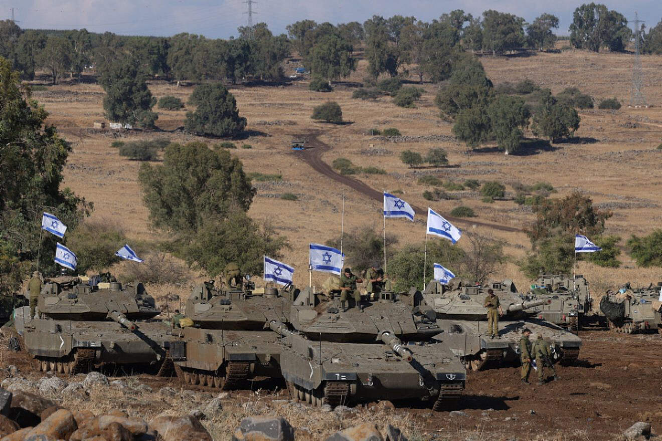 Israeli soldiers near the border with Lebanon, Oct. 16, 2023. Photo by David Cohen/Flash90.