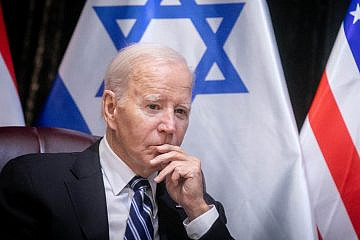 U.S. President Joe Biden in Tel Aviv, Oct. 18, 2023. Photo by Miriam Alster/Flash90.