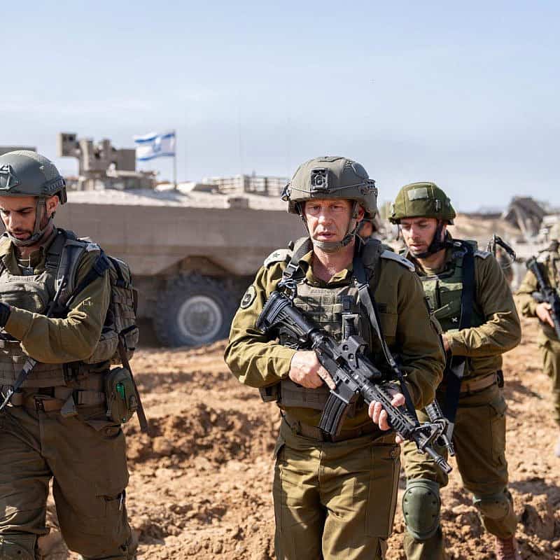 Commander of the Southern Command assessing the situation in the Gaza Strip, Oct. 30, 2023. Credit: IDF.
