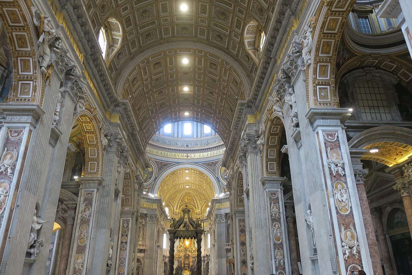 Saint Peter's Basilica in Vatican City. Photo by Menachem Wecker.