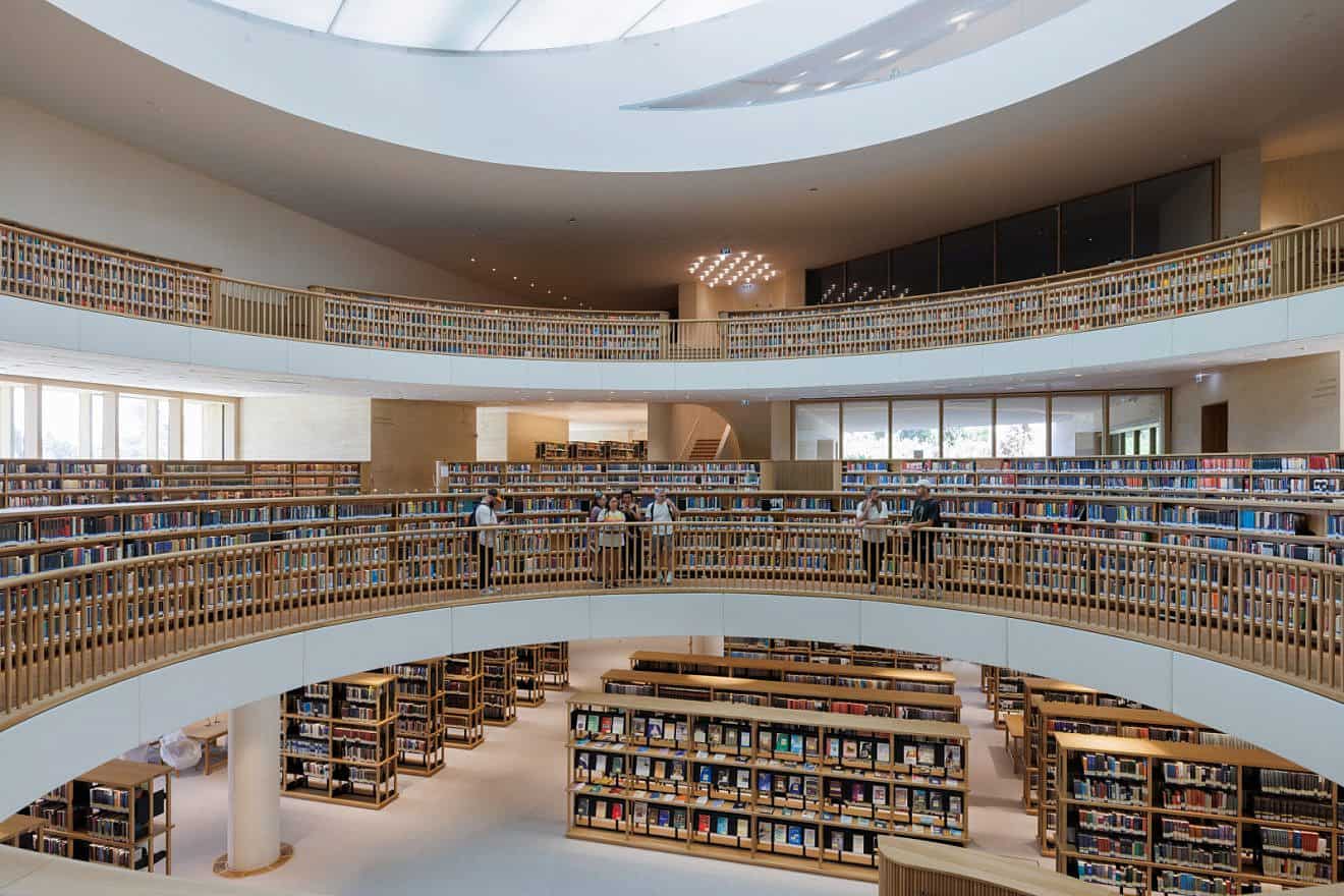 The Main Reading Halls at the new National Library of Israel building. Photo: Iwan Baan.
