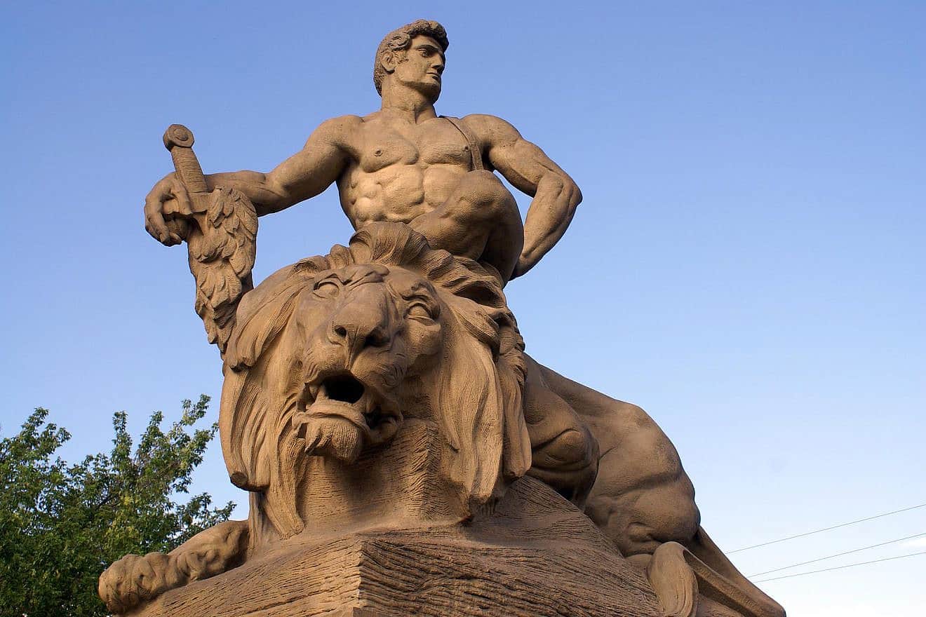 A monument of the biblical Samson in Wrocław, Poland. Credit: Barbara Maliszewska via Wikimedia Commons.