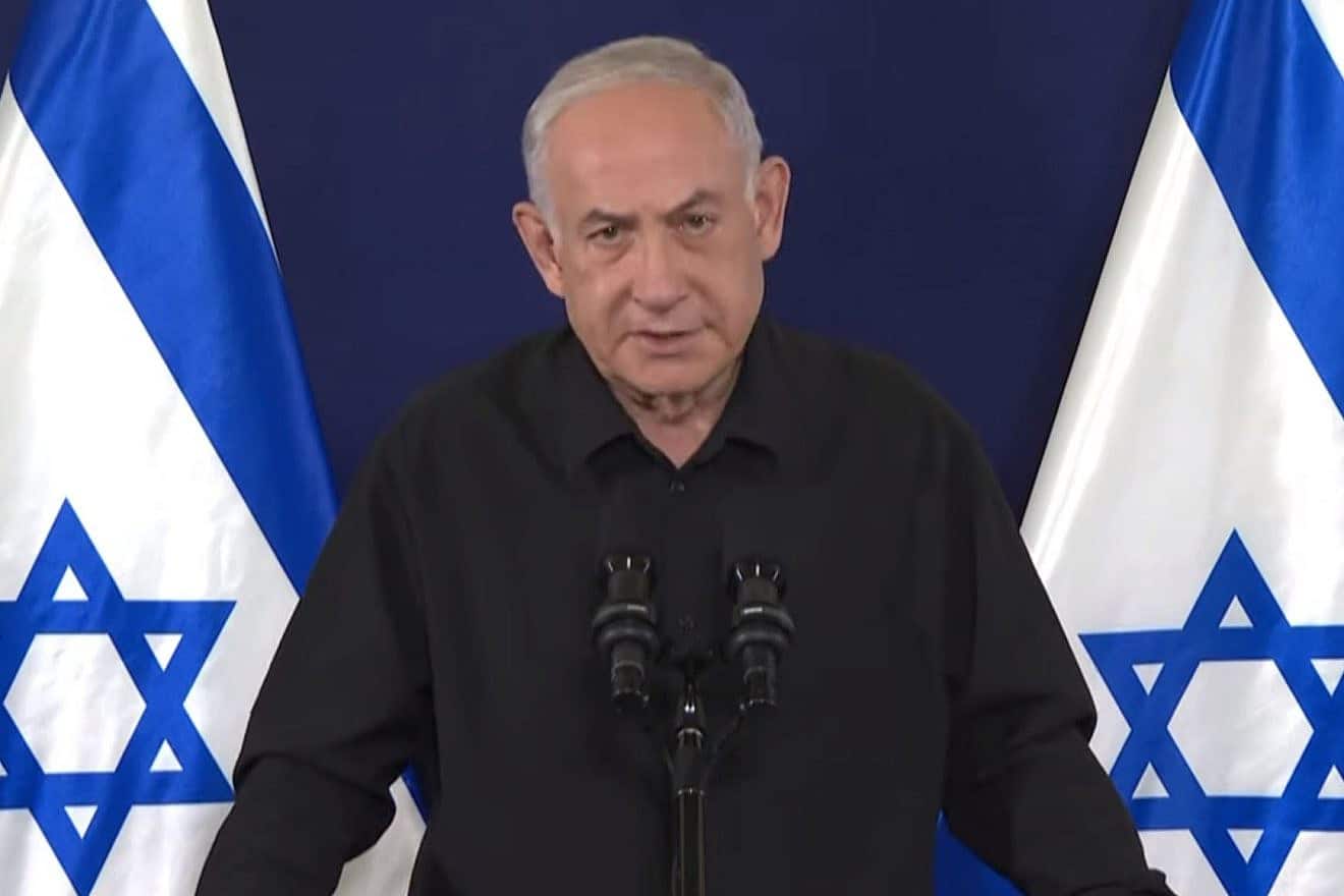 Israeli Prime Minister addresses foreign media, Oct. 30, 2023. Source: YouTube.